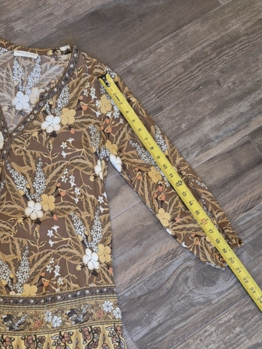 SPELL Spell & the Gypsy Collective Bianca Long Sleeve Floral Tunic Dress, XS - Picture 13 of 15